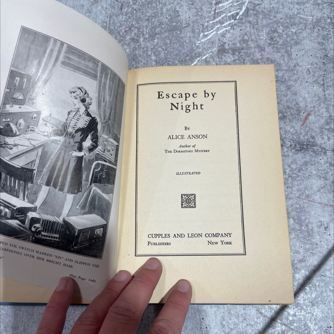 escape by night book, by alice anson, 1941 Hardcover image 2