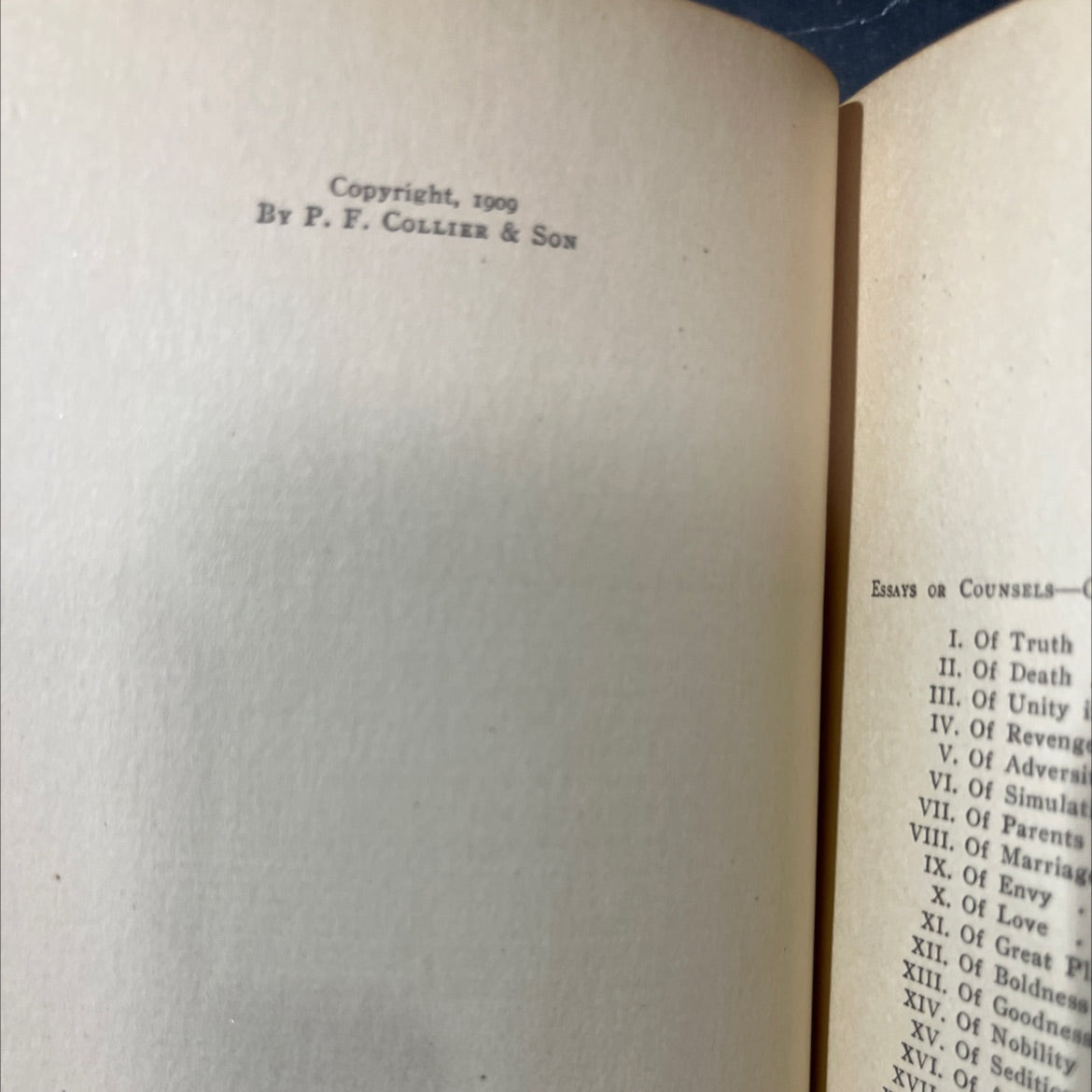 essays, civil and moral and the new atlantis book, by francis bacon, john milton, sir thomas browne, 1909 Hardcover image 3