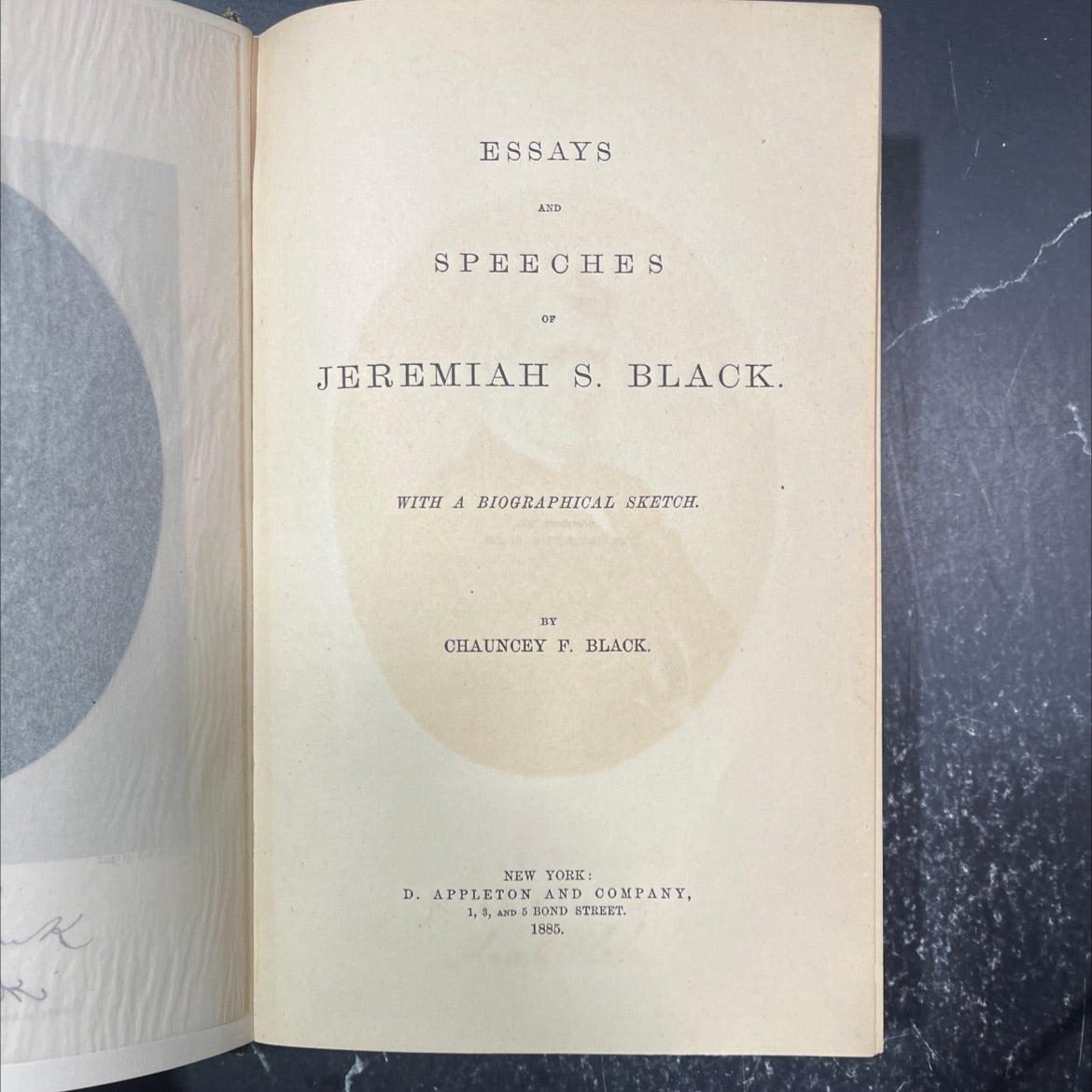 essays and speeches of jeremiah s. black with a biographical sketch book, by chauncey f. black, 1885 Hardcover image 2