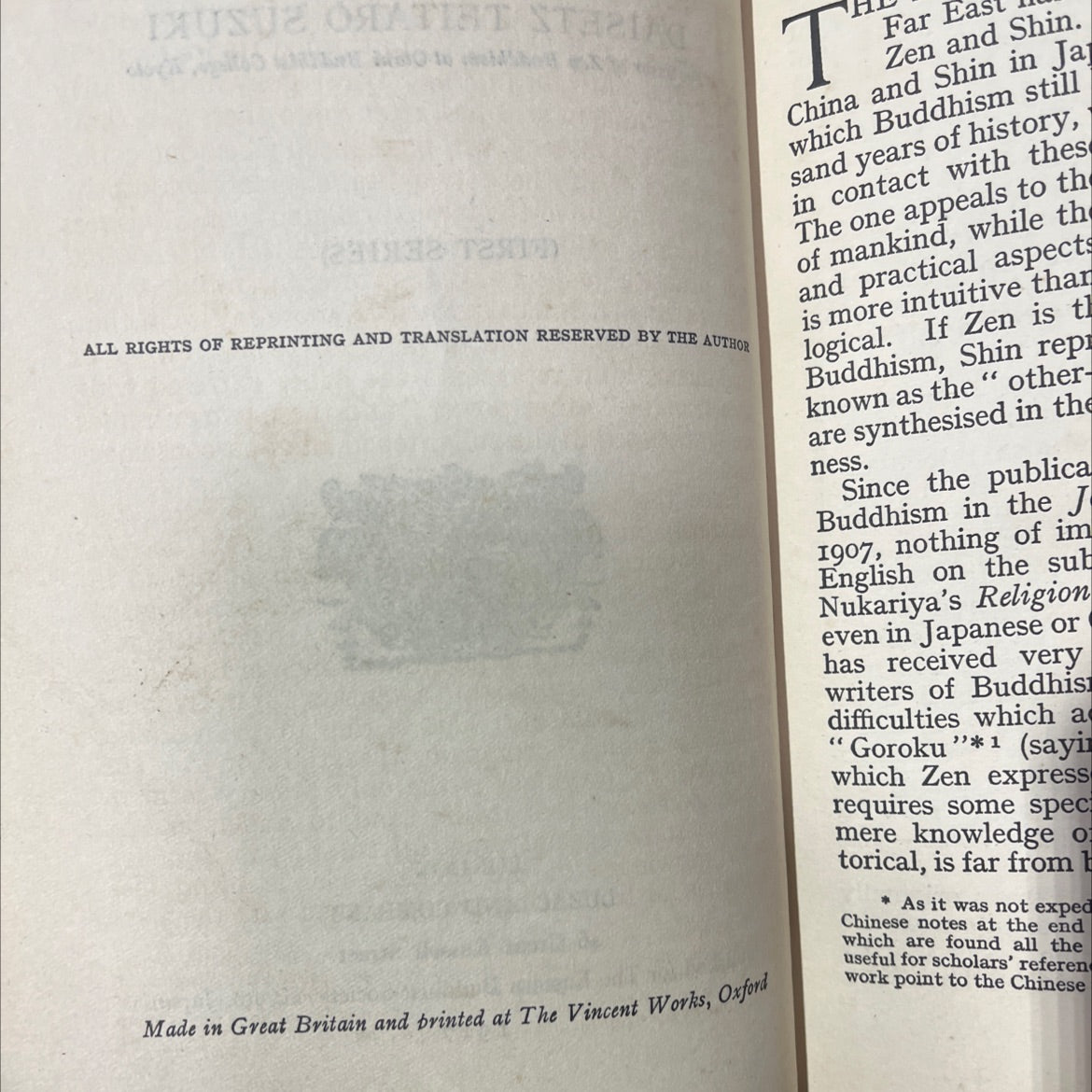 essays in zen buddhism book, by daisetz teitaro suzuki, 1927 Hardcover image 3