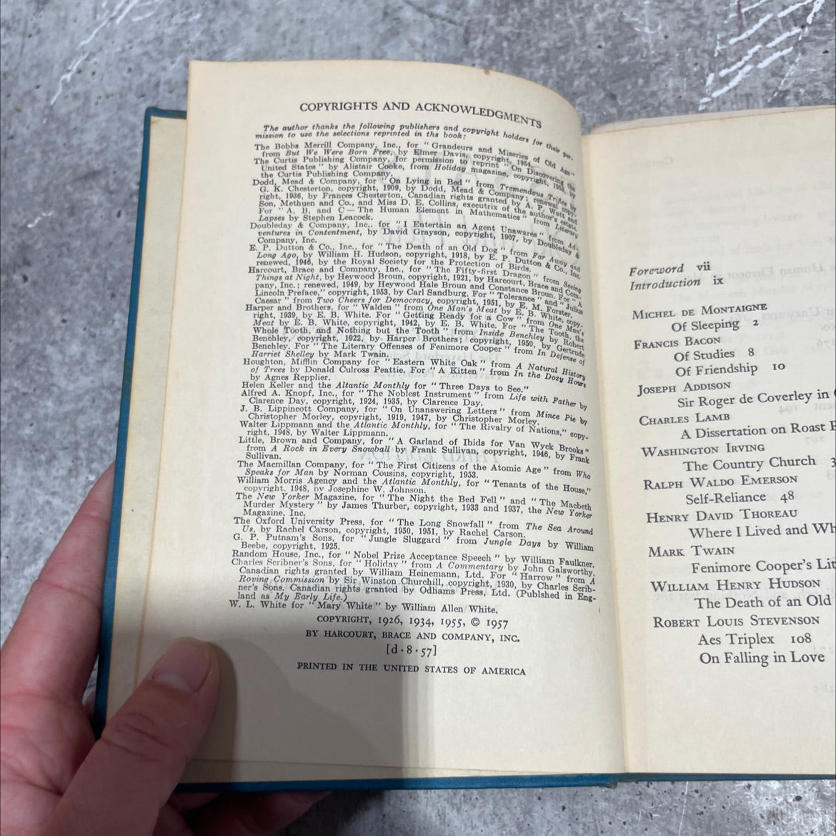 essays old and new book, by unknown, 1957 Hardcover image 3