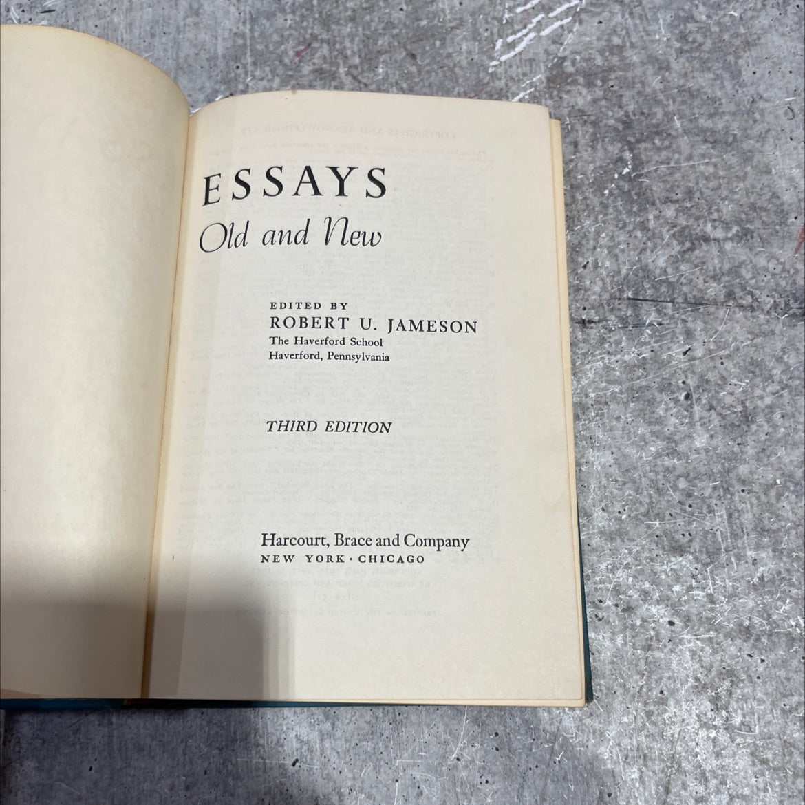 essays old and new book, by unknown, 1957 Hardcover image 2