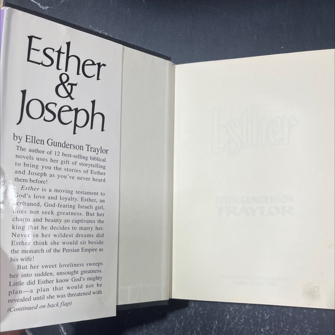 esther book, by ellen gunderson traylor, 1994 Hardcover image 4
