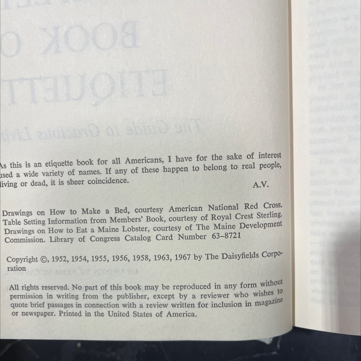 etiquette book in george langrock amy vanderbilt's new complete book of etiquette book, by amy vanderbilt, 1967 image 3