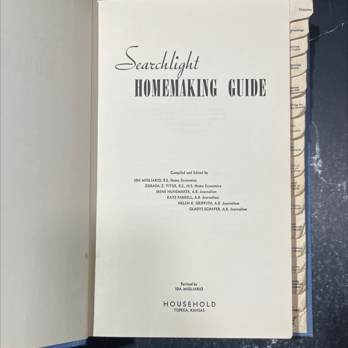 etiquette weddings searchlight homemaking guide setting table serving meals menus for all occasions book, by ida image 2