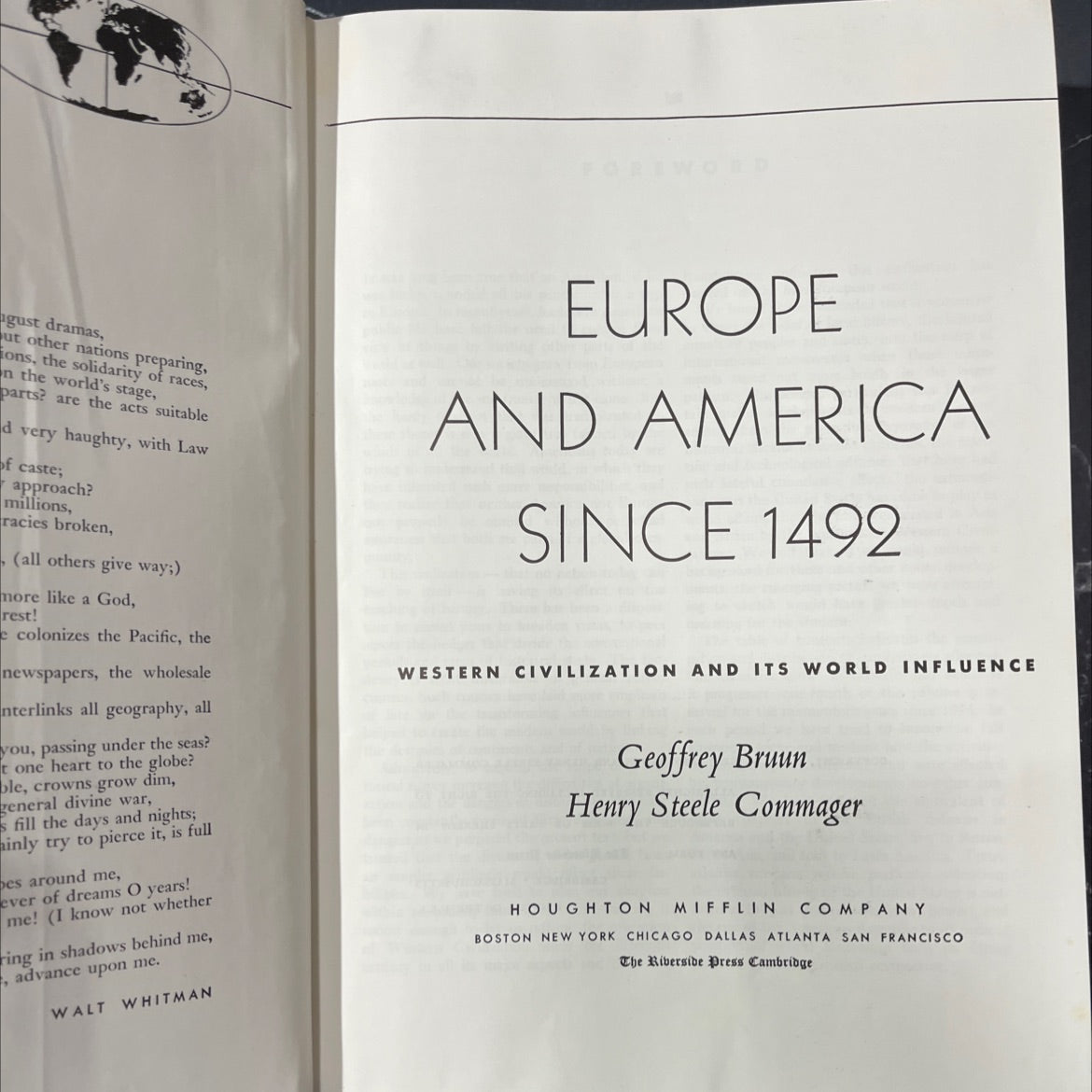europe and america since 1492 western civilization and its world influence book, by geoffrey bruun, henry steele image 2