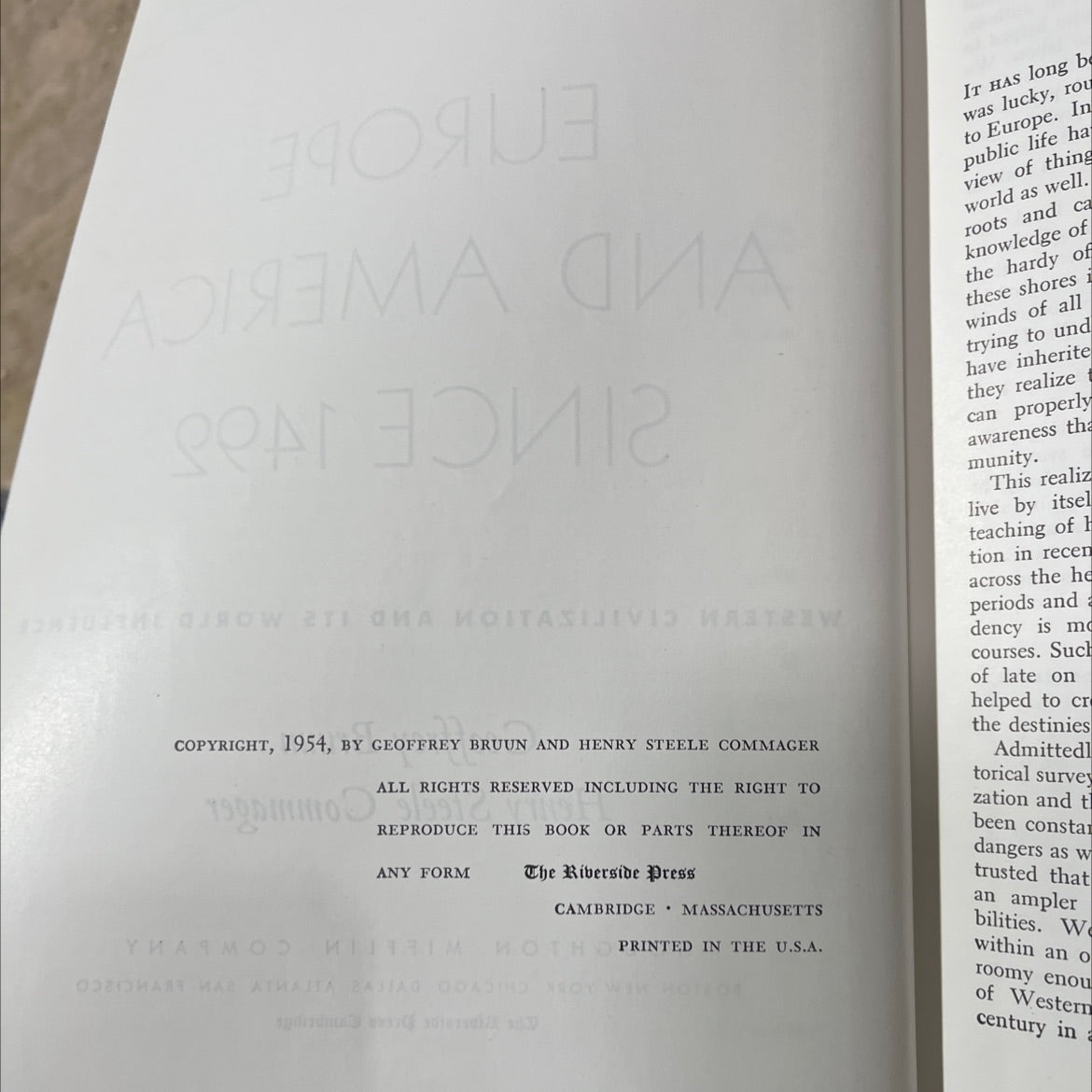 europe and america since 1492 western civilization and its world influence book, by geoffrey bruun, henry steele image 3