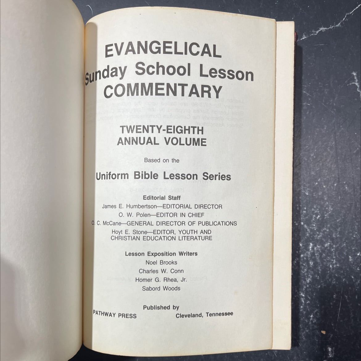 evangelical sunday school lesson commentary twenty-eighth annual volume book, by editorial staff, 1979 Hardcover image 2