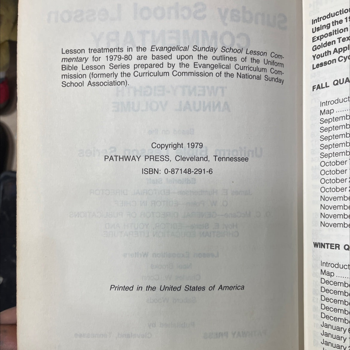 evangelical sunday school lesson commentary twenty-eighth annual volume book, by editorial staff, 1979 Hardcover image 3