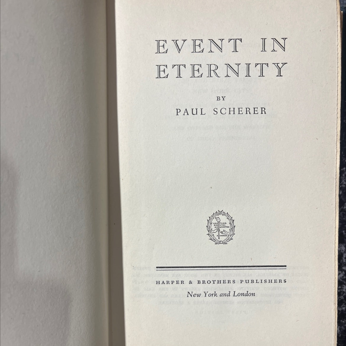 event in eternity book, by paul scherer, 1945 Hardcover image 2