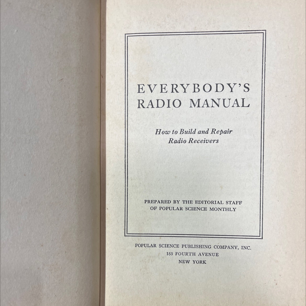 everybody's radio manual book, by editorial staff of popular science monthly, 1942 Hardcover image 2
