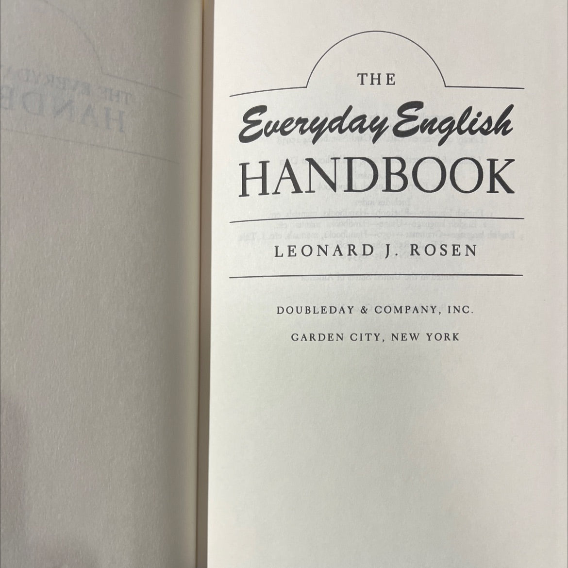 everyday english handbook book, by leonard j. rosen, 1985 Hardcover image 2