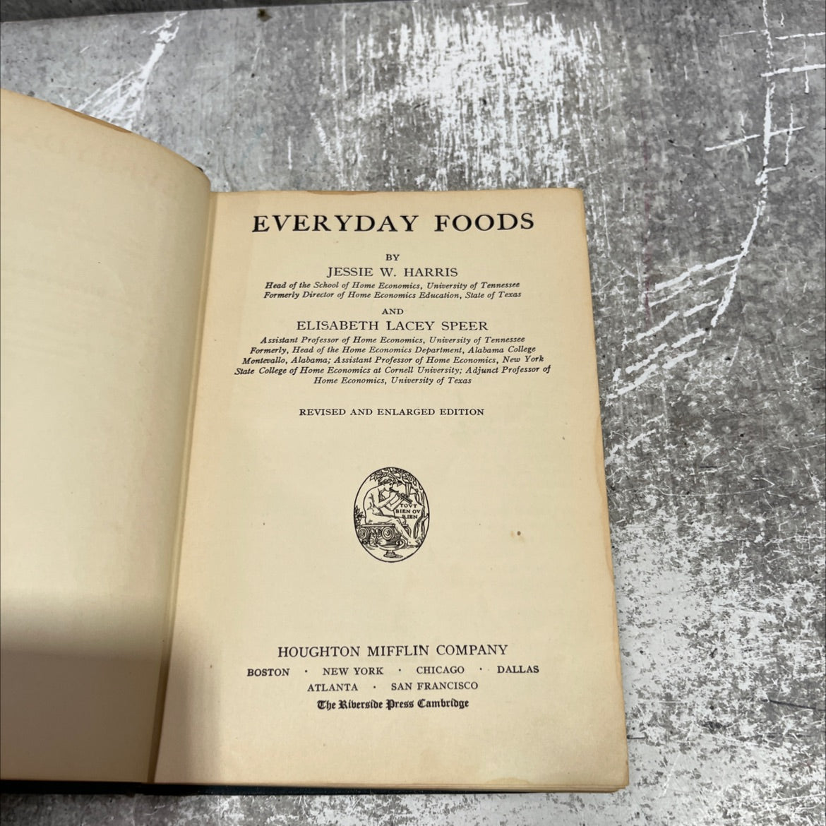 everyday foods book, by jessie w. harris and elisabeth lacey speer, 1933 Hardcover image 2