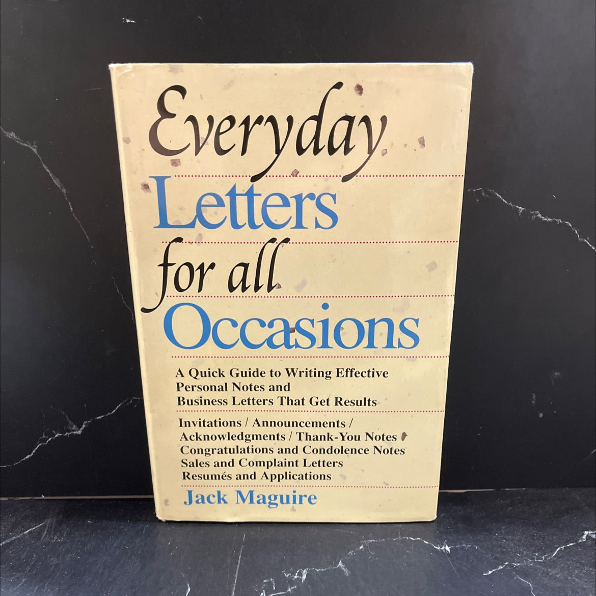 everyday letters for all occasions book, by jack maguire, 1994 Hardcover image 1