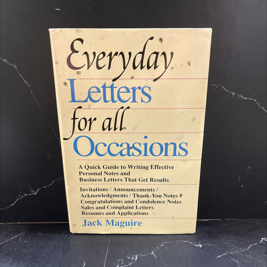 everyday letters for all occasions book, by jack maguire, 1994 Hardcover image 1