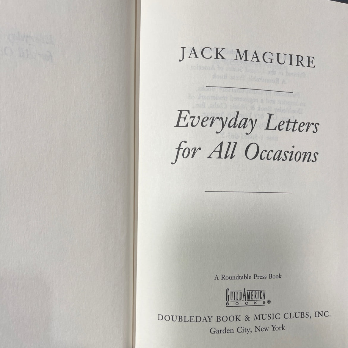 everyday letters for all occasions book, by jack maguire, 1994 Hardcover image 2