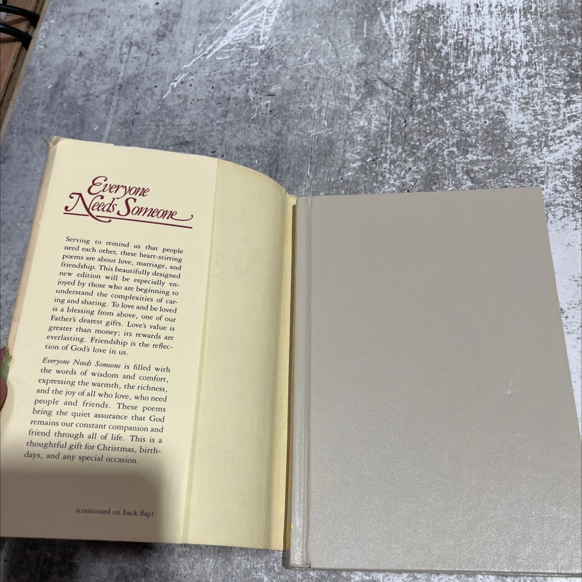 everyone needs someone book, by helen steiner rice, 1978 Hardcover image 4