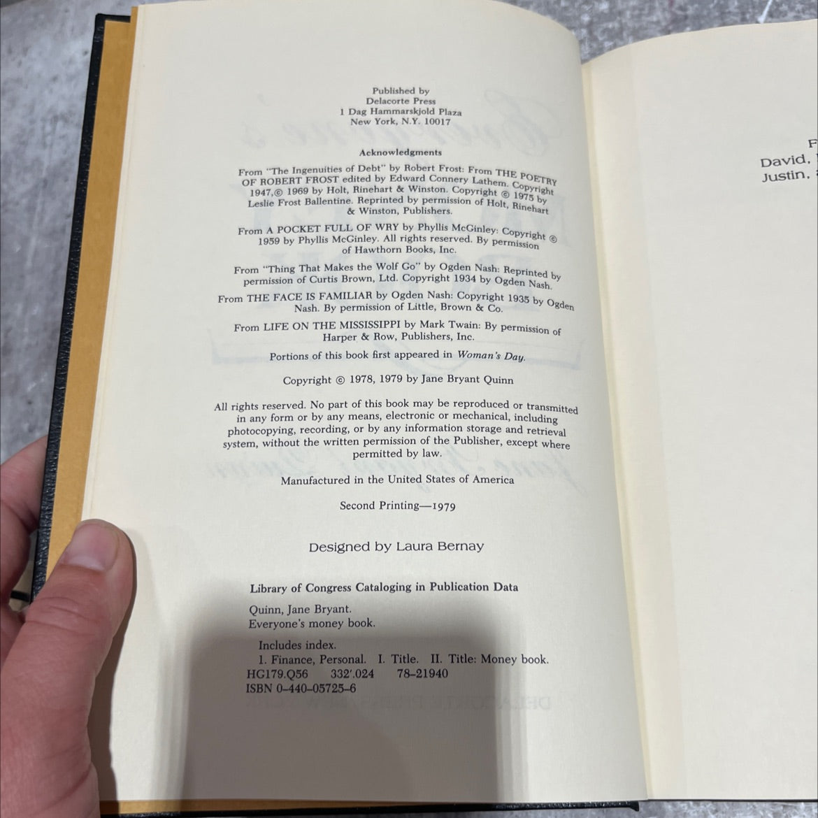 everyone's money book book, by jane bryant quinn, 1979 Hardcover image 3