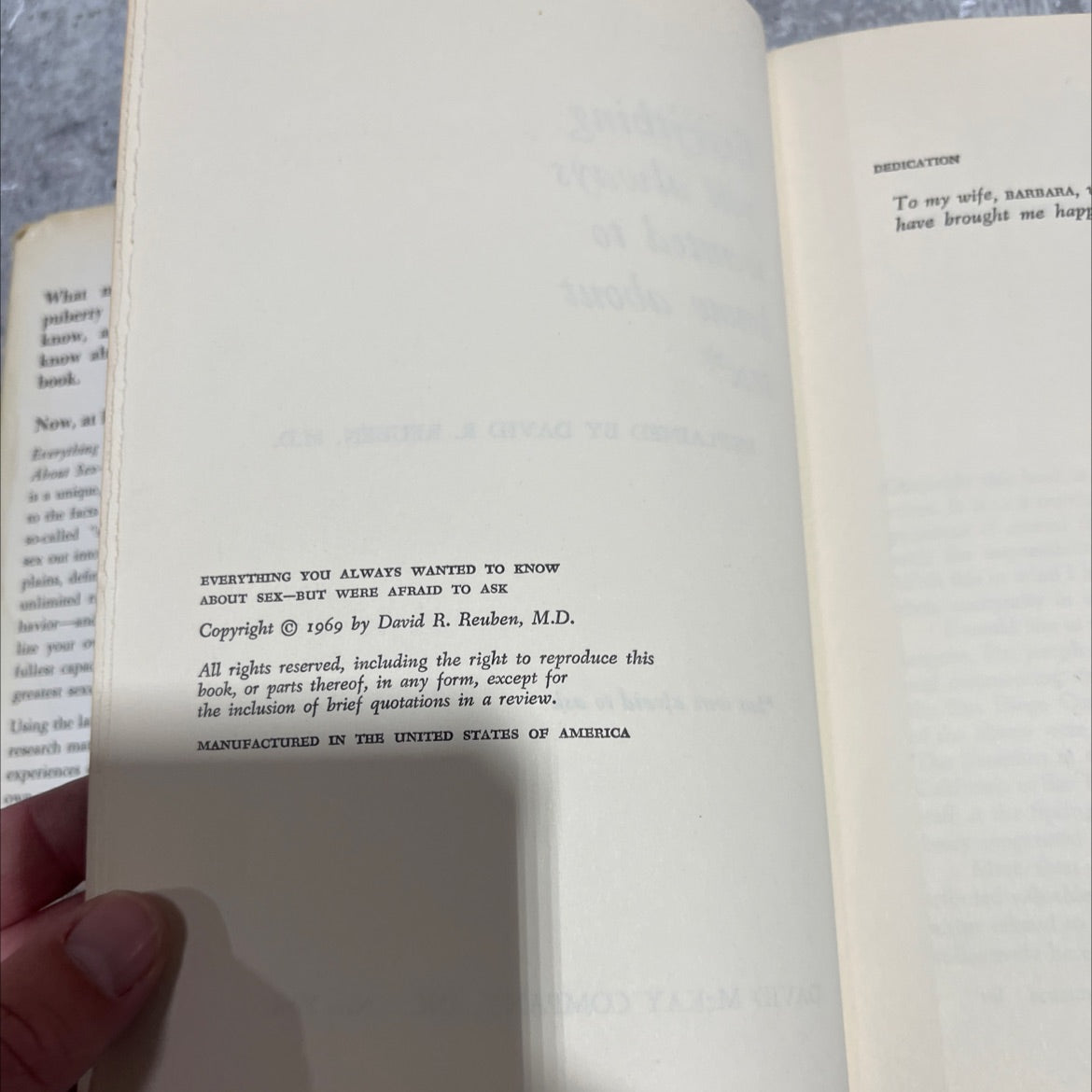 everything you always wanted to know about sex but were afraid to ask book, by david r. reuben, m.d., 1969 Hardcover image 3