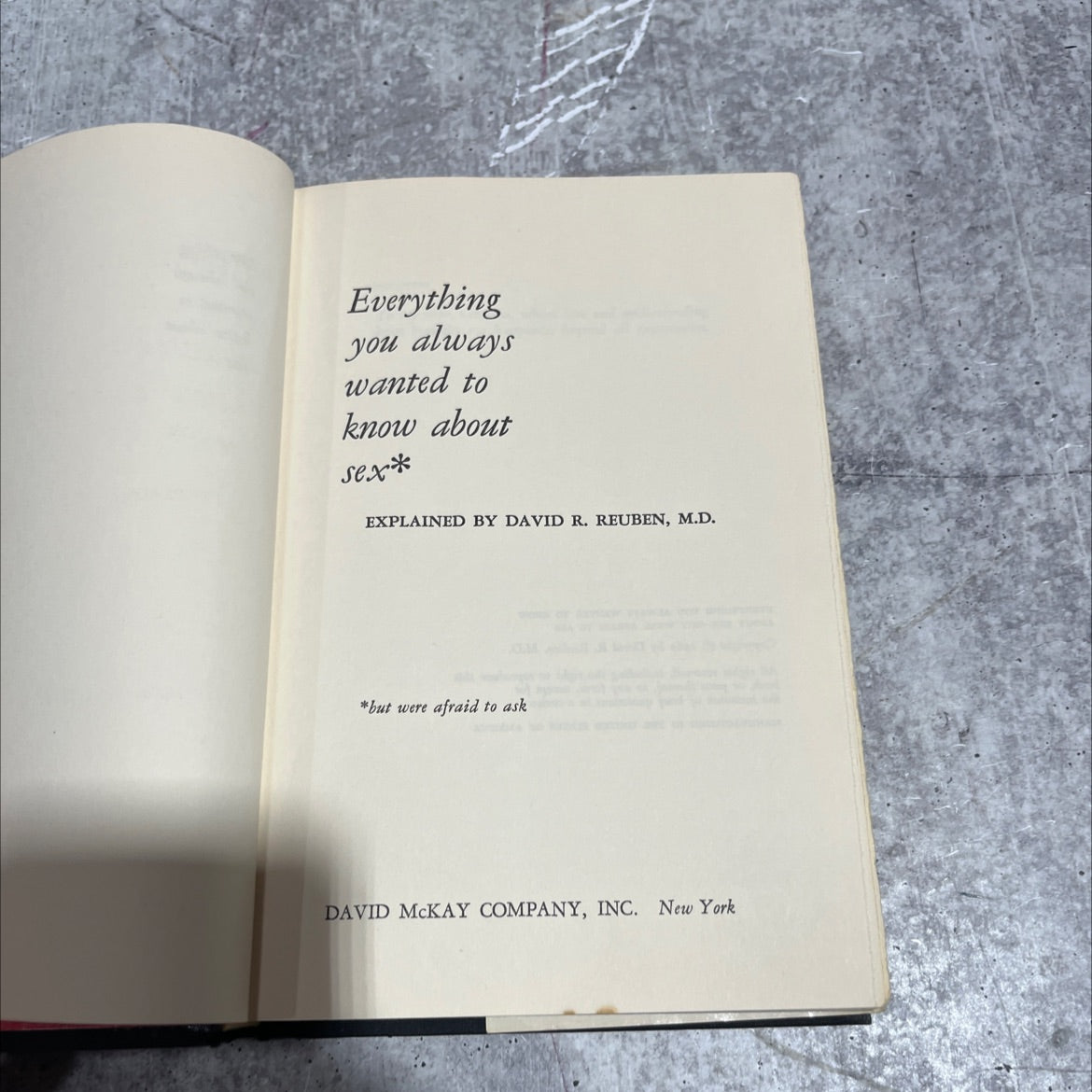 everything you always wanted to know about sex but were afraid to ask book, by david r. reuben, m.d., 1969 Hardcover image 2