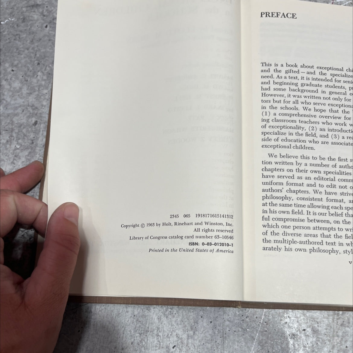 exceptional children in the schools book, by lloyd m. dunn, 1963 Hardcover image 3