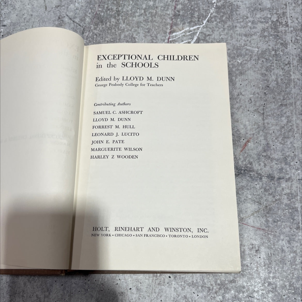 exceptional children in the schools book, by lloyd m. dunn, 1963 Hardcover image 2