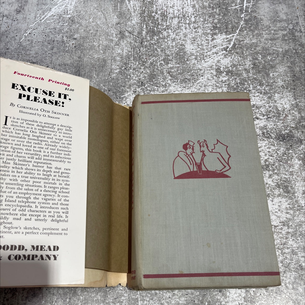 excuse it, please! book, by cornela otis skinner, 1938 Hardcover image 4