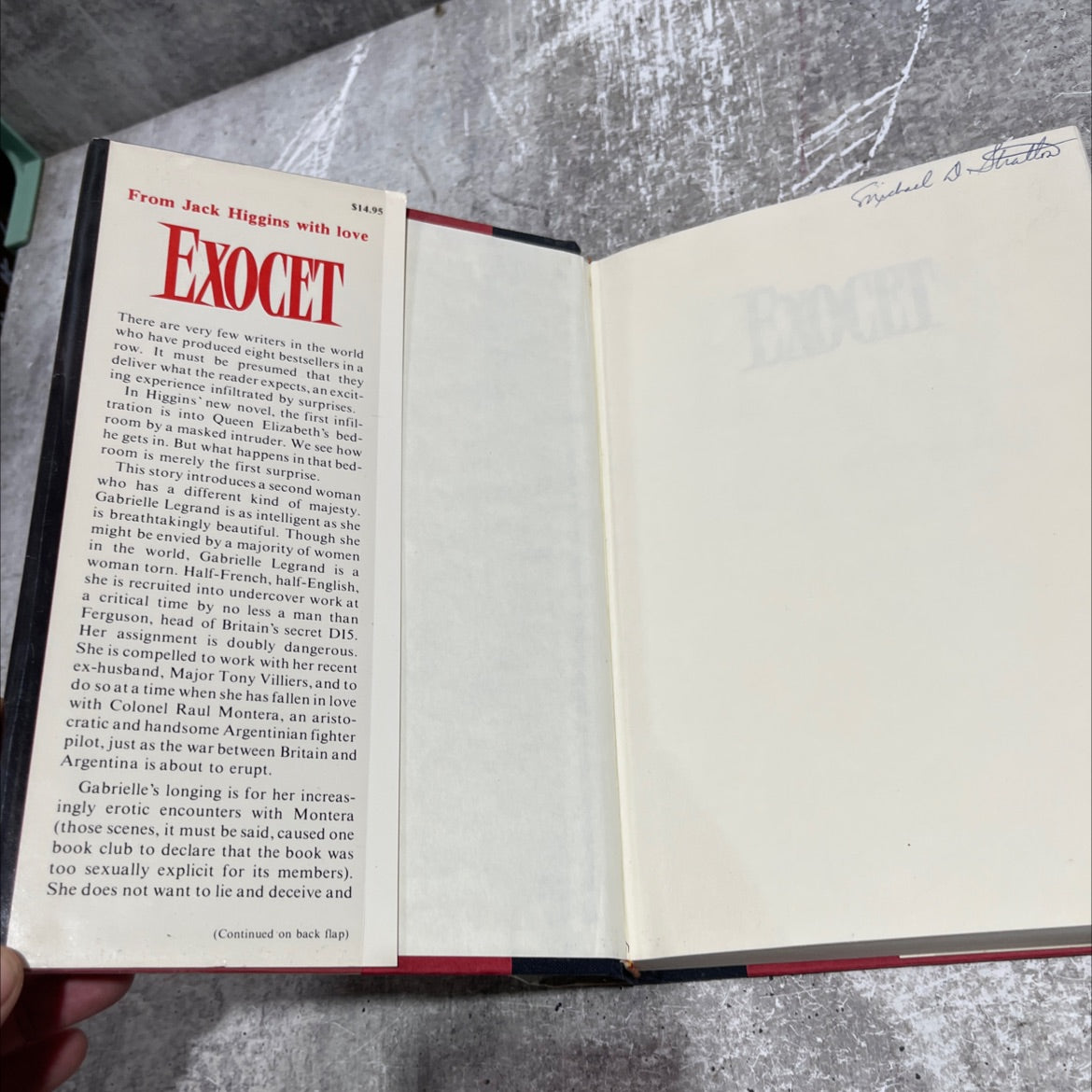 exocet book, by Jack Higgins, 1983 Hardcover image 4