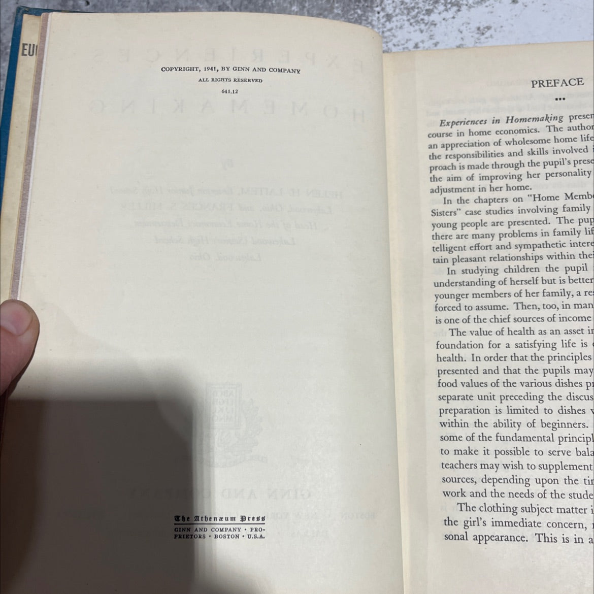 experiences in homemaking book, by helen h. laithem, frances s. miller, 1941 Hardcover image 3