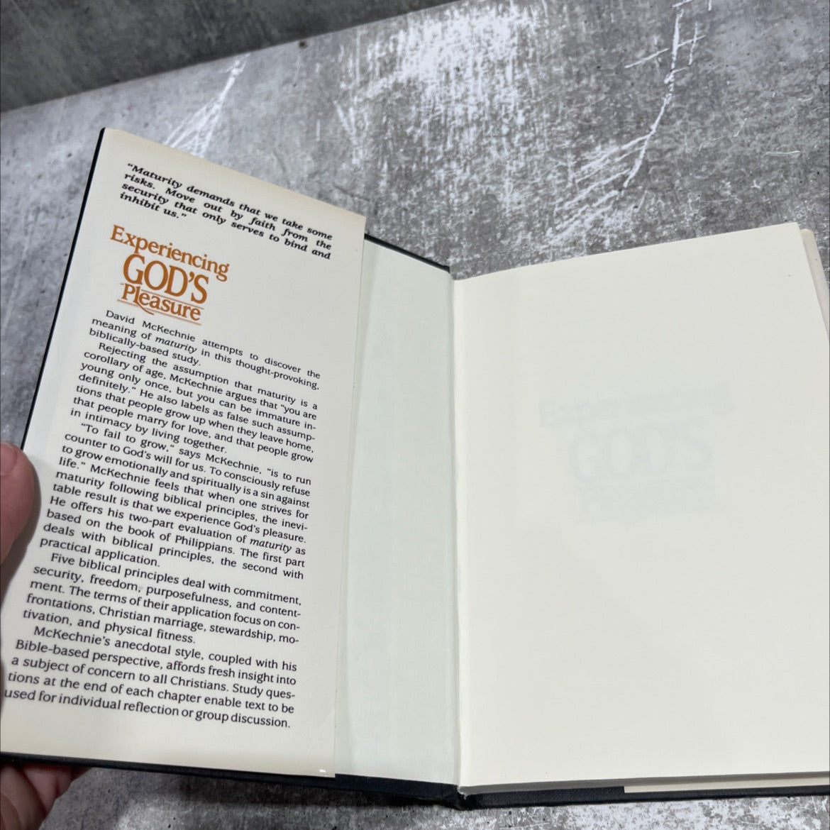 experiencing god's pleasure book, by david mckechnie, 1989 Hardcover image 4