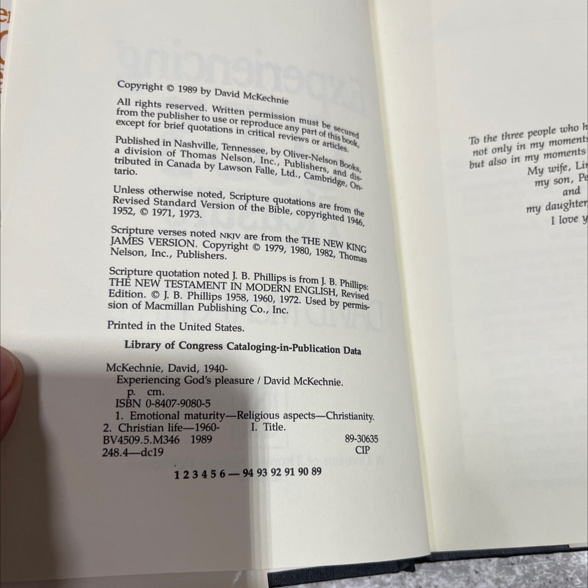 experiencing god's pleasure book, by david mckechnie, 1989 Hardcover image 3