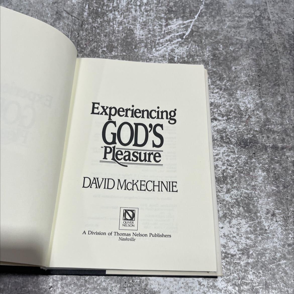 experiencing god's pleasure book, by david mckechnie, 1989 Hardcover image 2