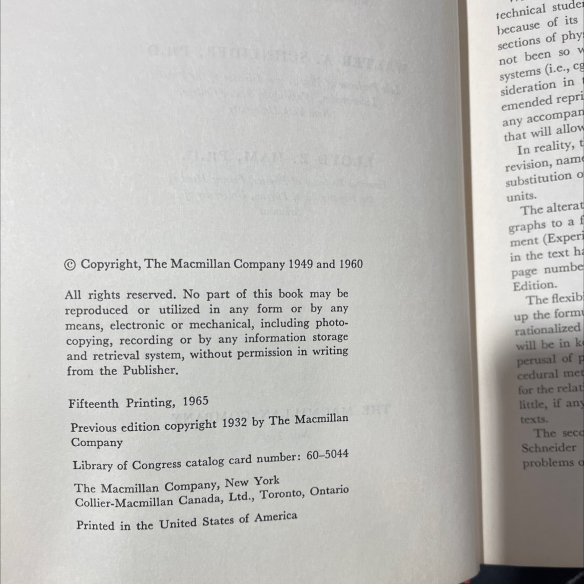 experimental physics for colleges book, by walter a. schneider, lloyd b. ham, 1960 Hardcover image 3