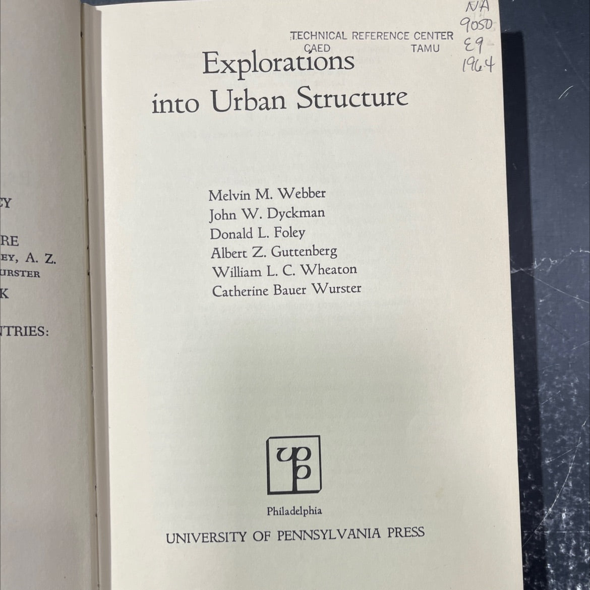 explorations into urban structure book, by melvin m. webber, john w. dyckman, donald l. foley, albert z. guttenberg, image 2