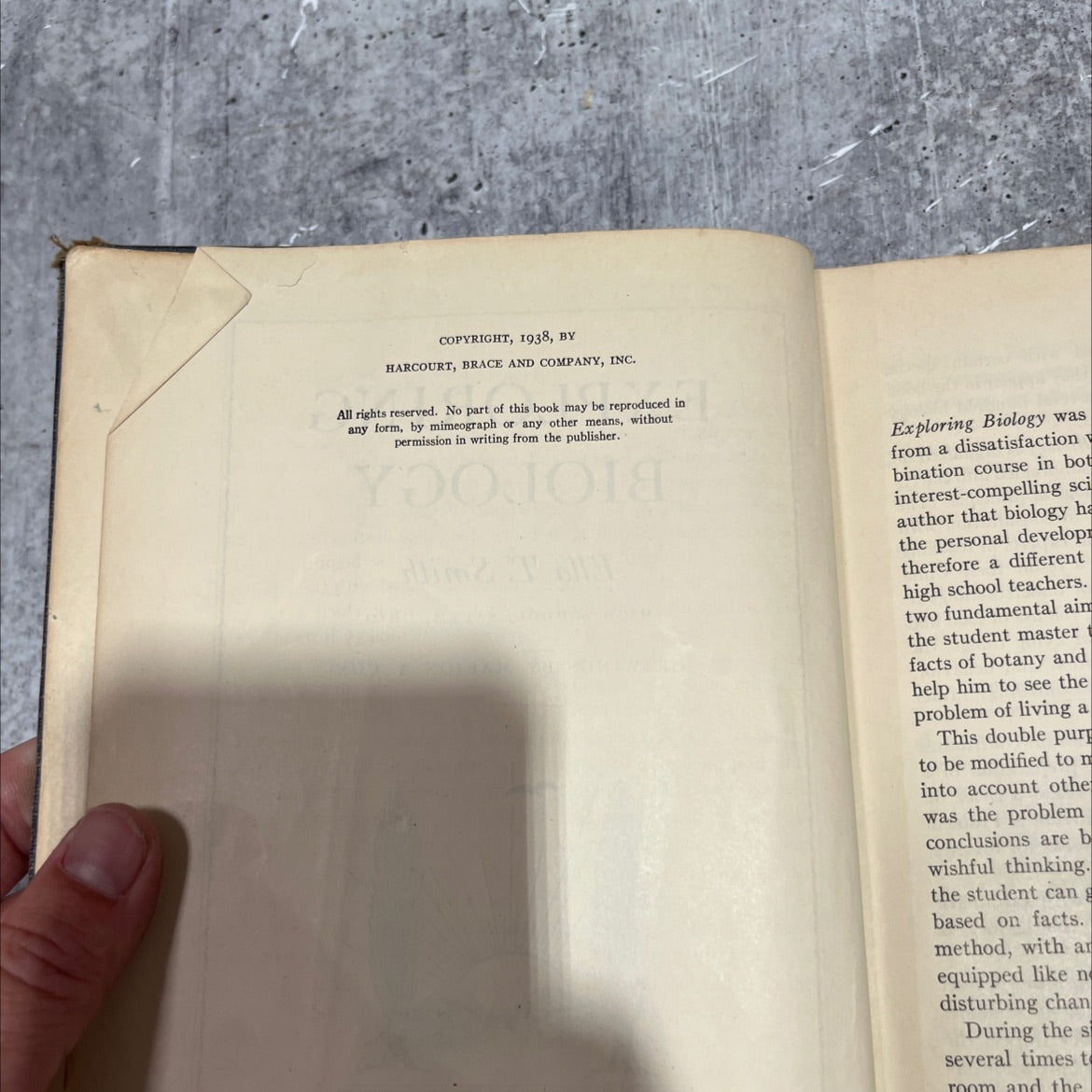 exploring biology book, by spiker james spiker, 1939 Hardcover image 3