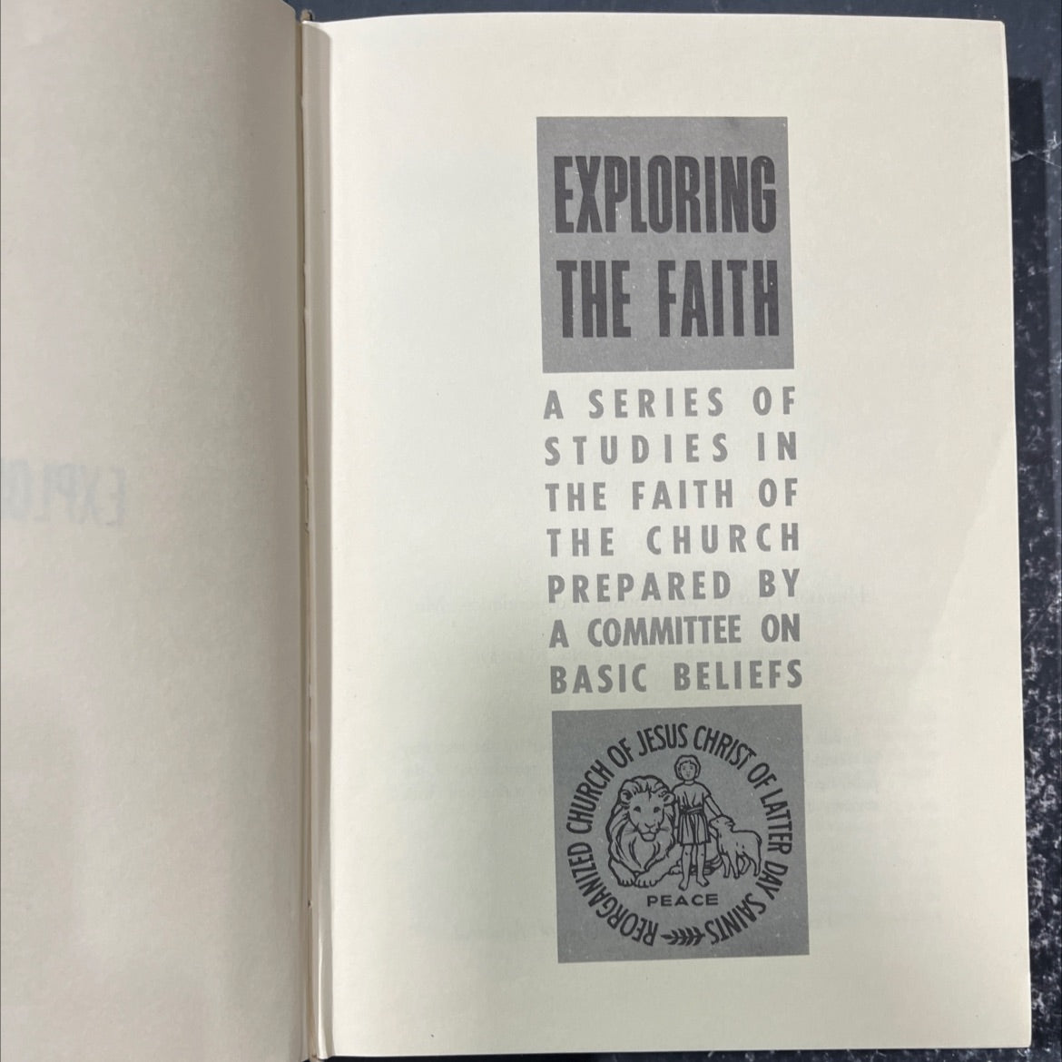 exploring the faith book, by committee on basic beliefs, 1970 Hardcover image 2