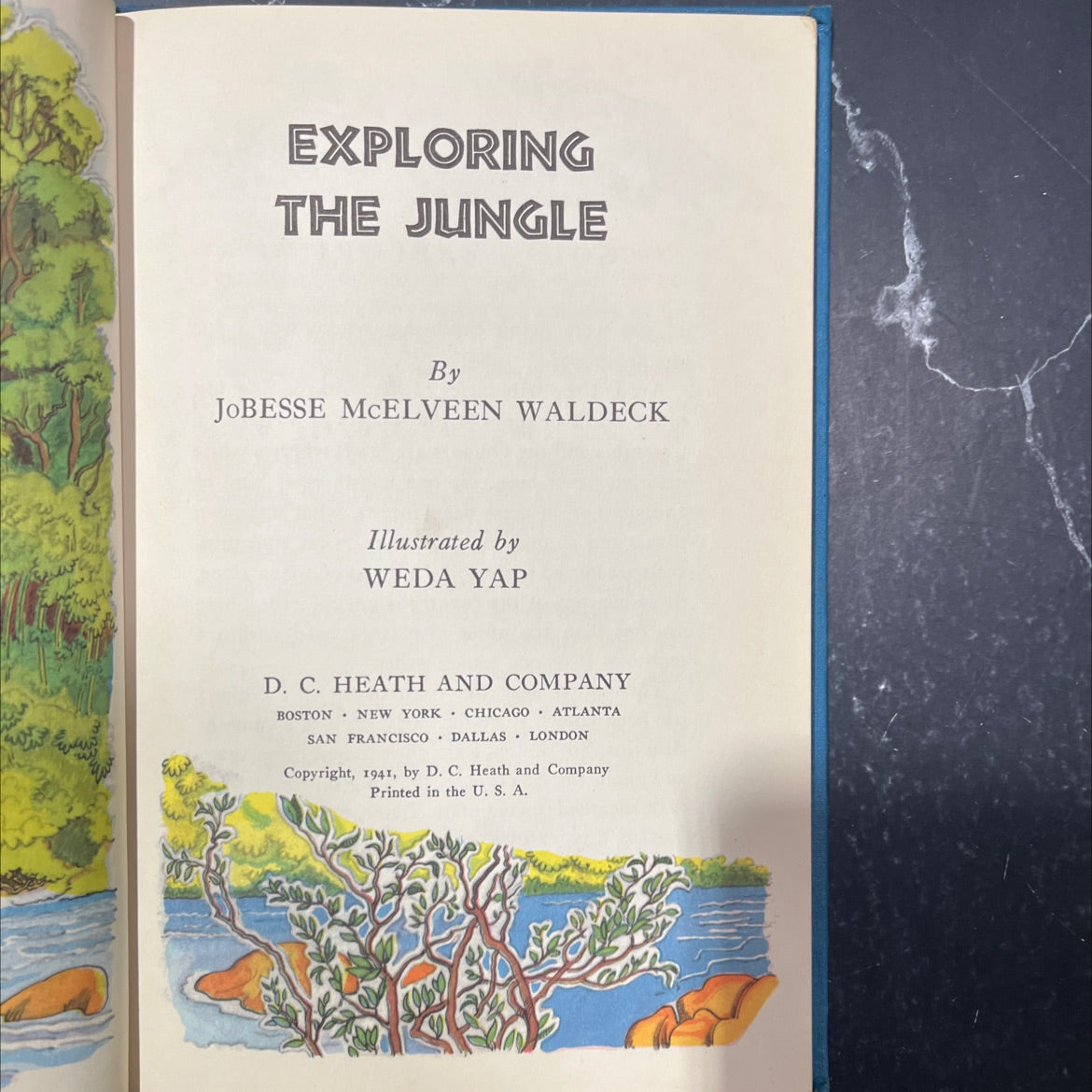 exploring the jungle book, by jobesse mcelveen waldeck, 1941 Hardcover image 2