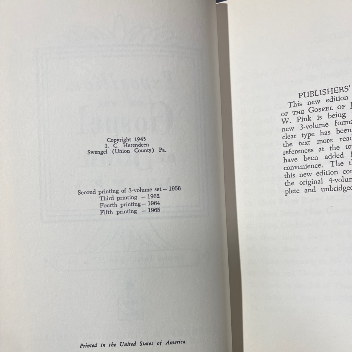 exposition gospel of john book, by arthur w. pink, 1965 Hardcover image 3