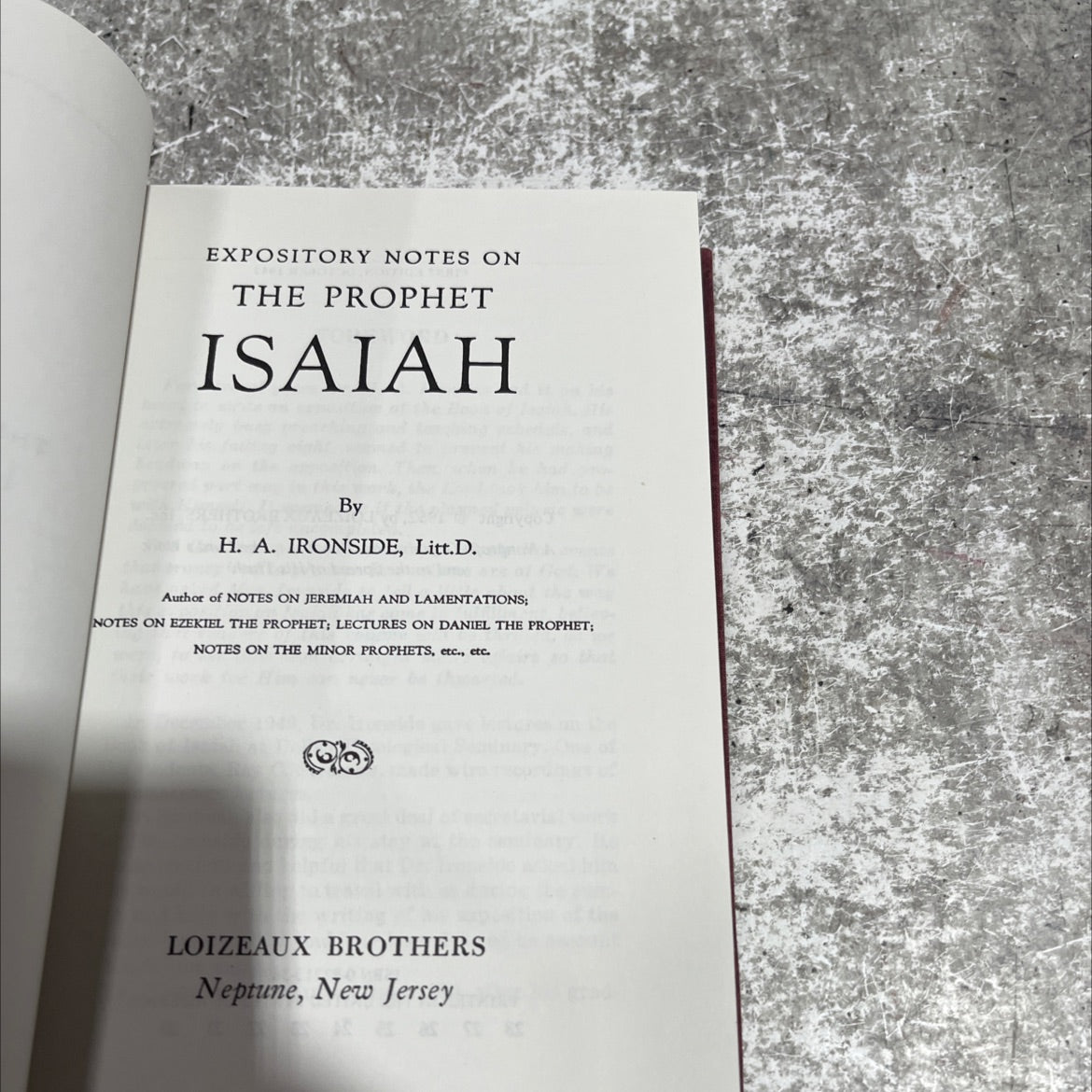 expository notes on the prophet isaiah book, by h. a. ironside, 1952 Hardcover image 2
