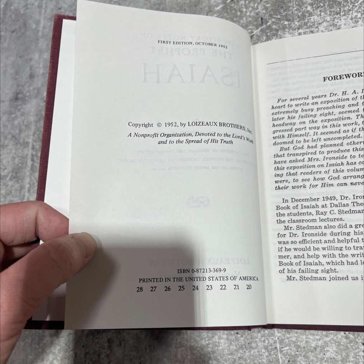 expository notes on the prophet isaiah book, by h. a. ironside, 1952 Hardcover image 3