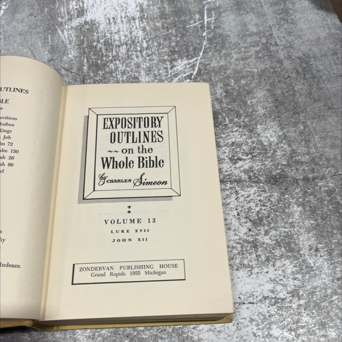 expository outlines on the whole bible book, by charles simeon, 1955 Hardcover image 2