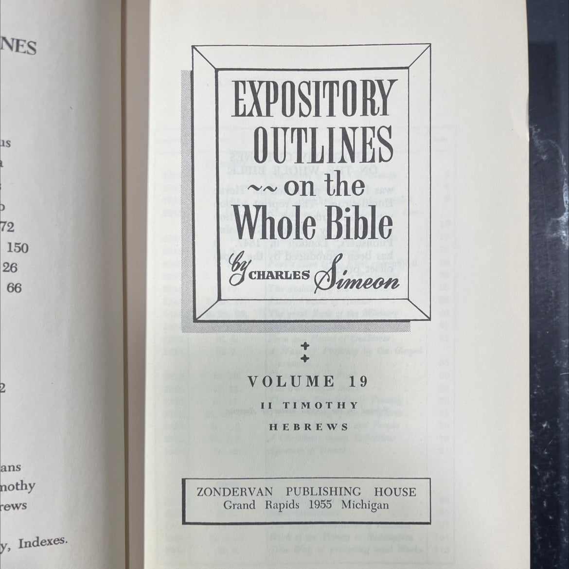 expository outlines on the whole bible book, by charles simeon, 1955 Hardcover image 2