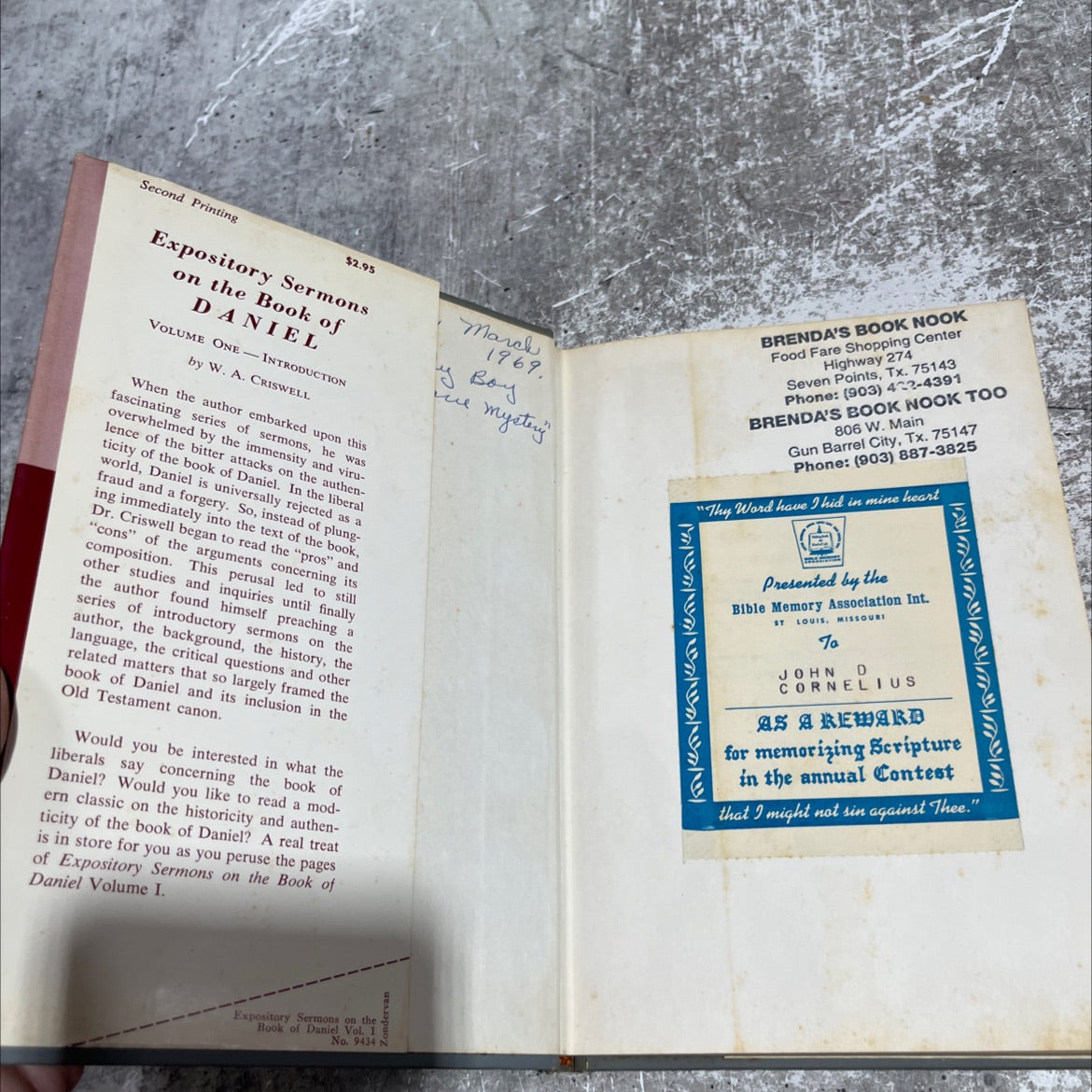 expository sermons on the book of daniel volume one-introduction book, by w. a. criswell, 1968 Hardcover image 4