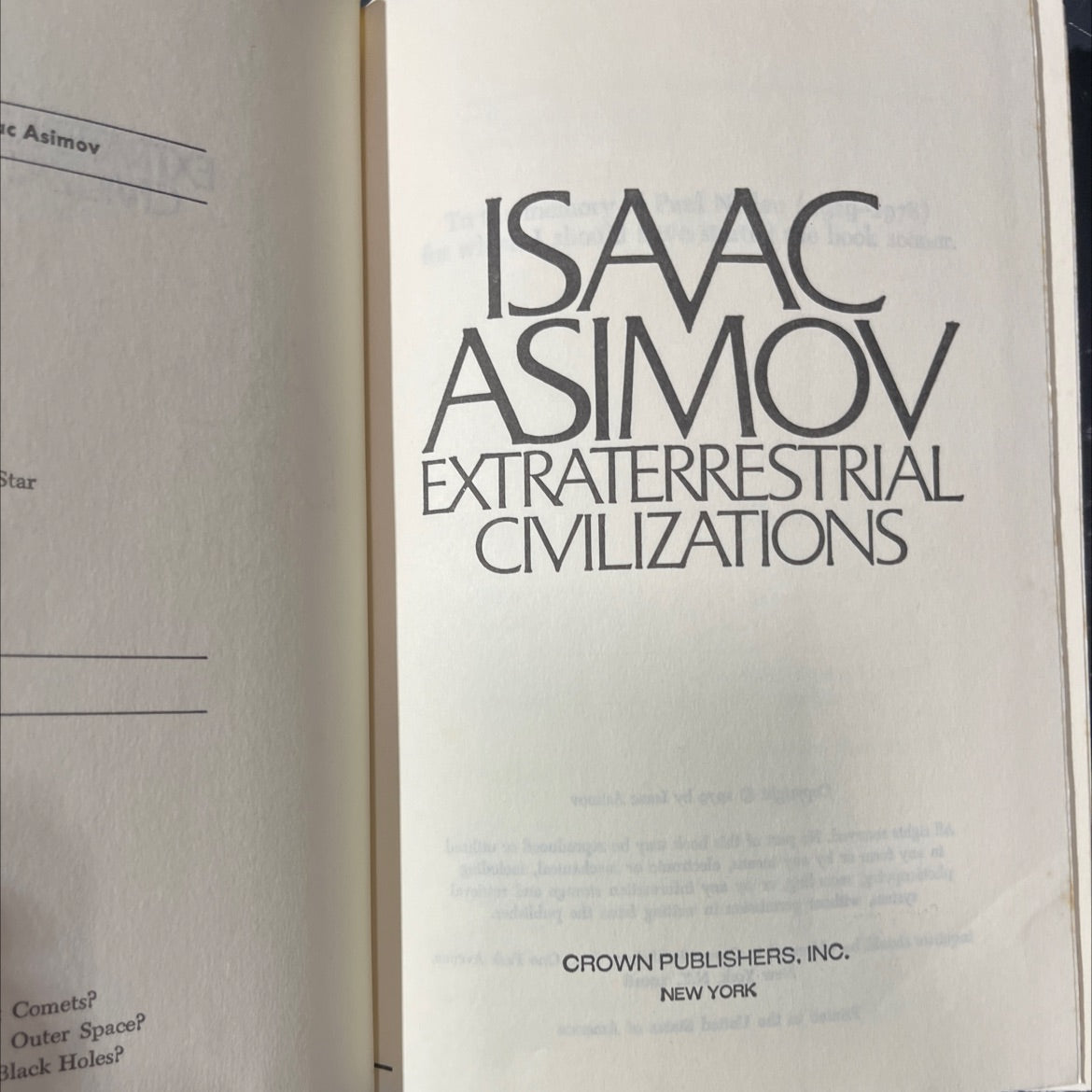 extraterrestrial civilizations book, by Isaac Asimov, 1979 Hardcover image 2