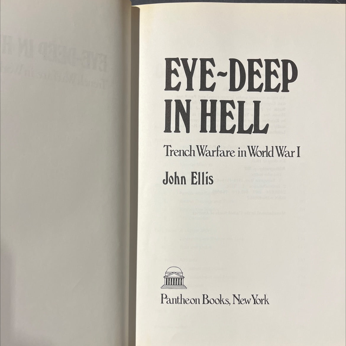 eye-deep in hell book, by John Ellis, 1976 Hardcover image 2