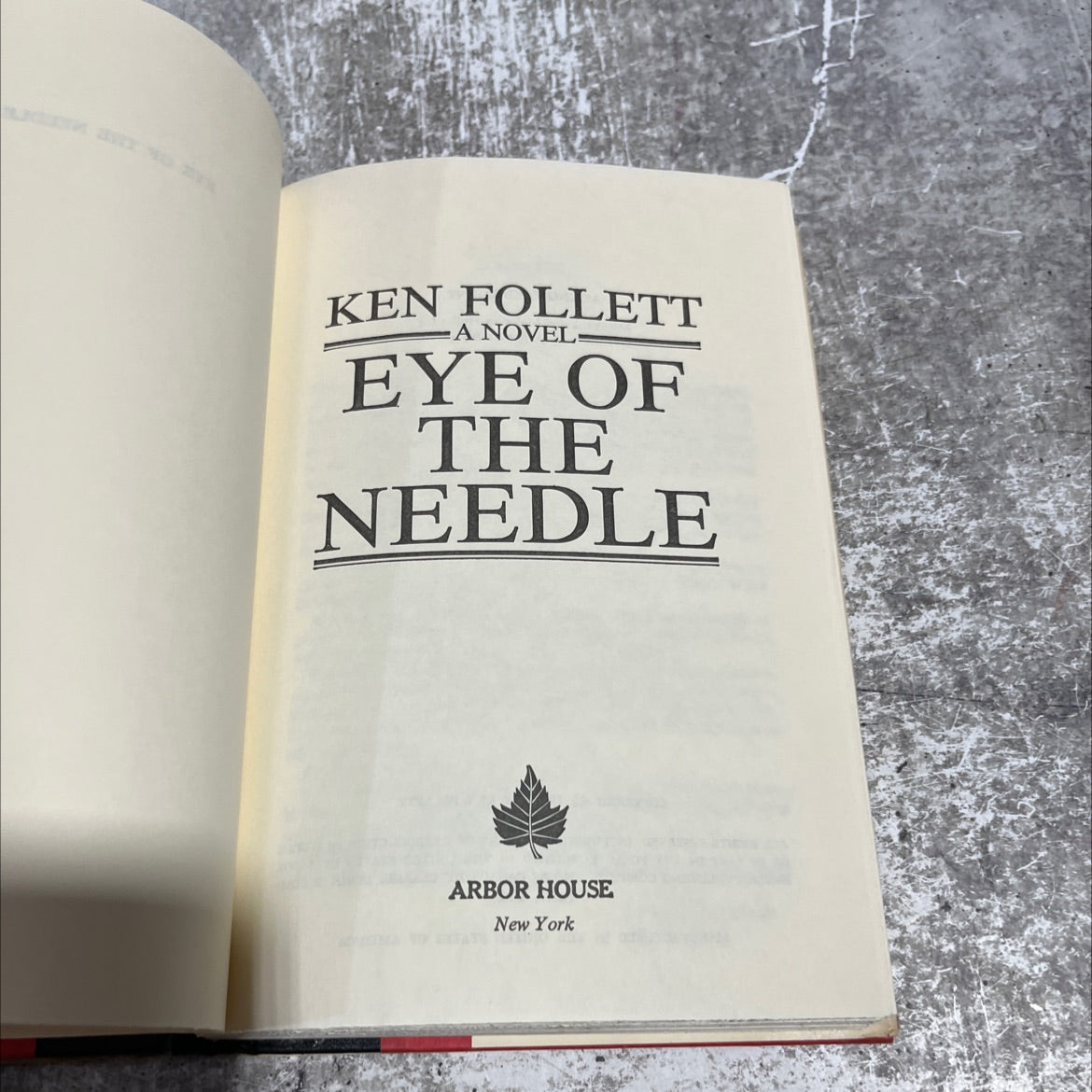 eye of the needle book, by ken follett, 1978 Hardcover image 2