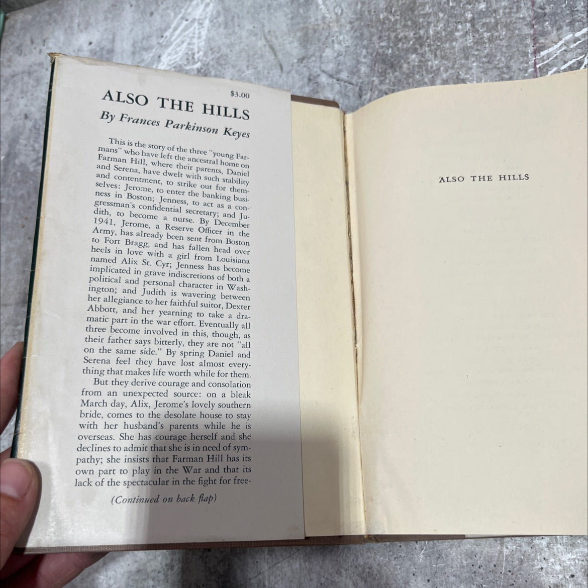 eyes also the hills book, by frances parkinson keyes, 1943 Hardcover image 4