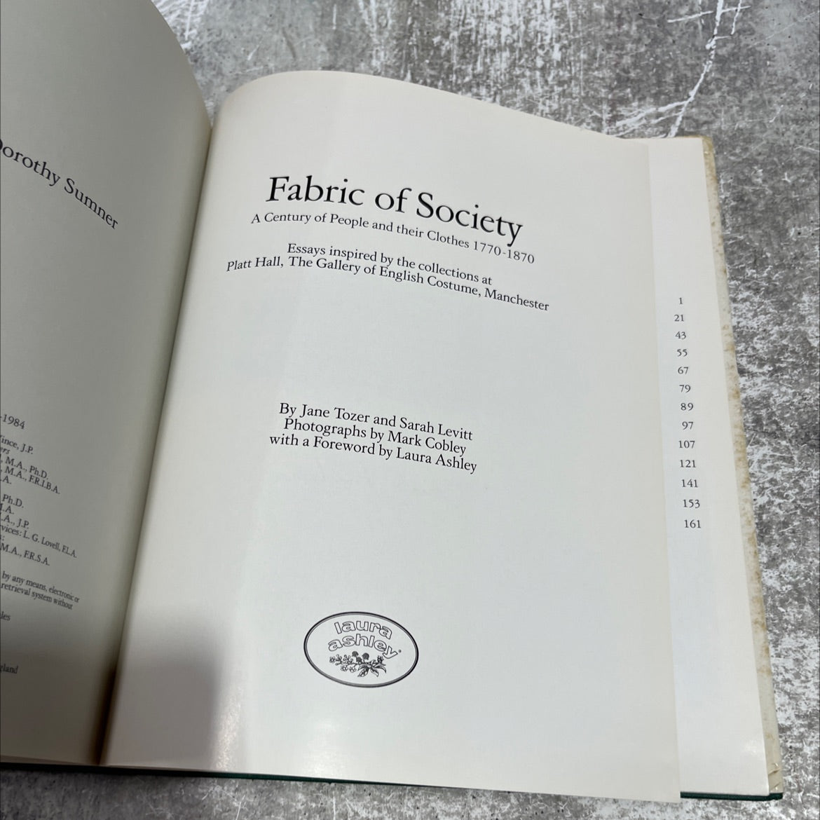 fabric of society book, by dorothy sumner, 1984 Hardcover image 2