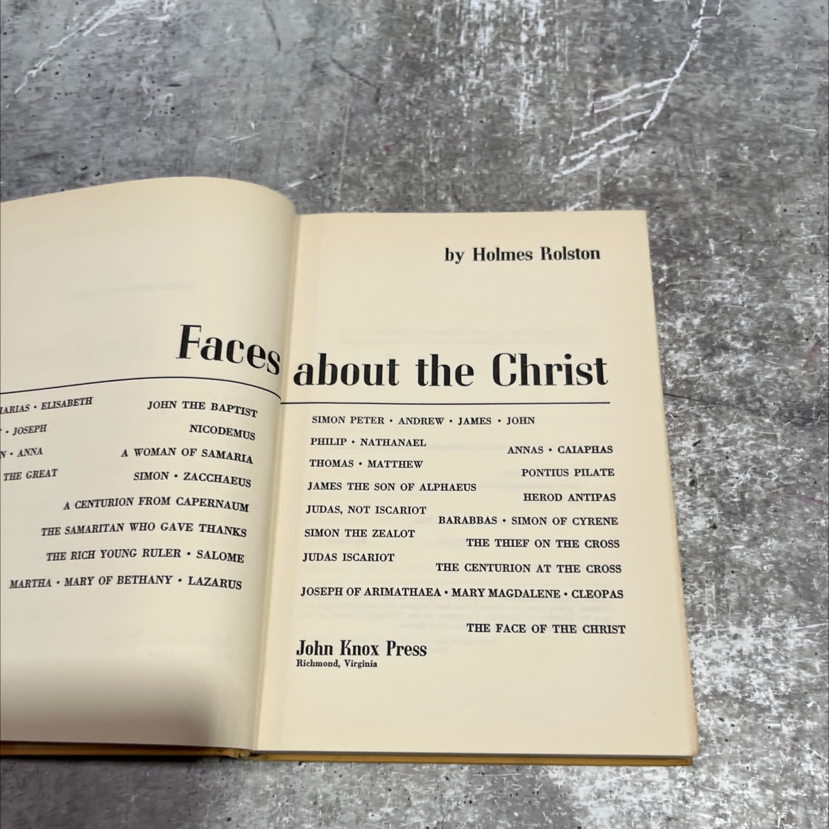 faces about the christ book, by Holmes Rolston, 1959 Hardcover image 2