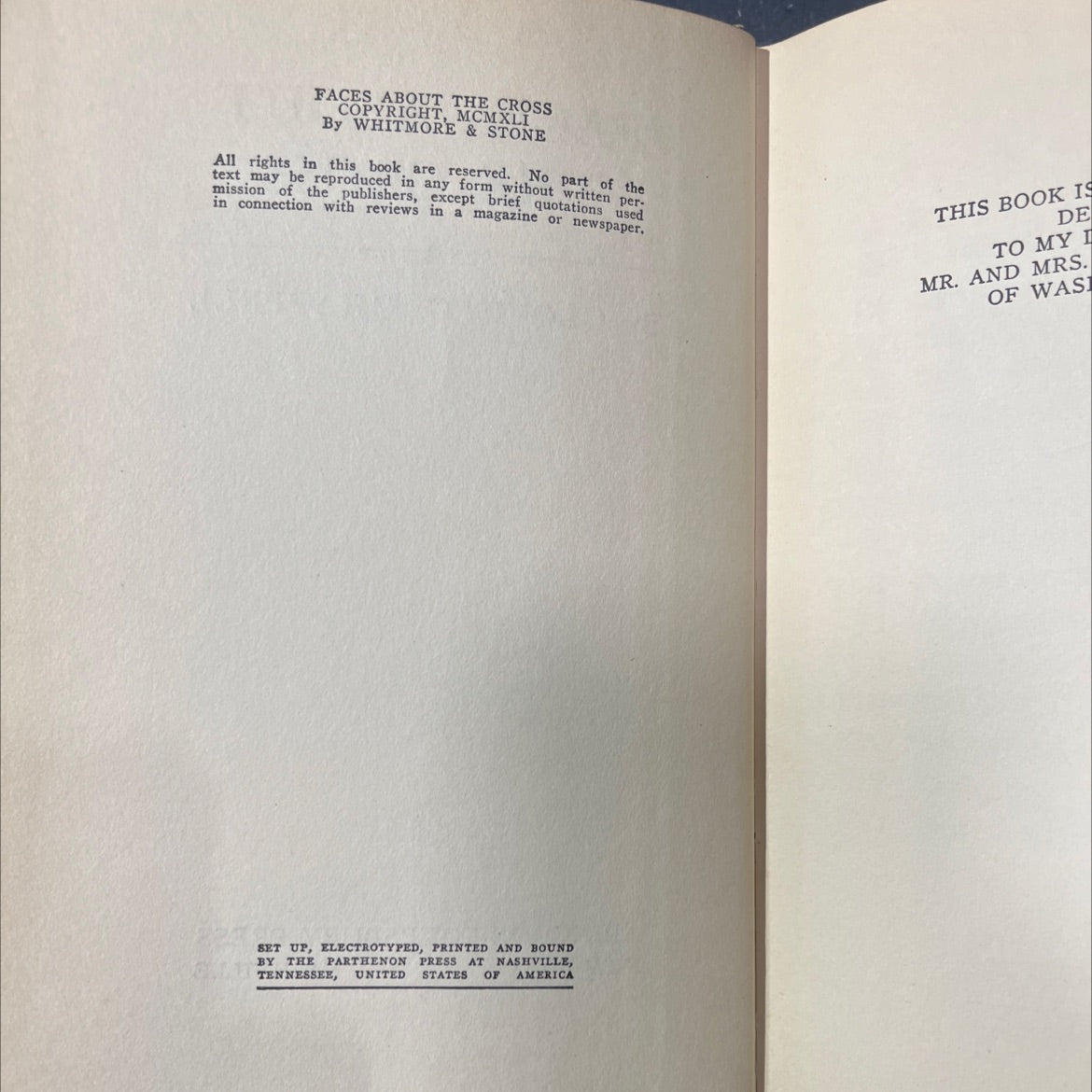 faces about the cross book, by clovis g. chappell, 1941 Hardcover image 3